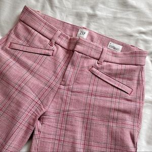 GAP Bubblegum Pink Plaid Signature Skinny Ankle